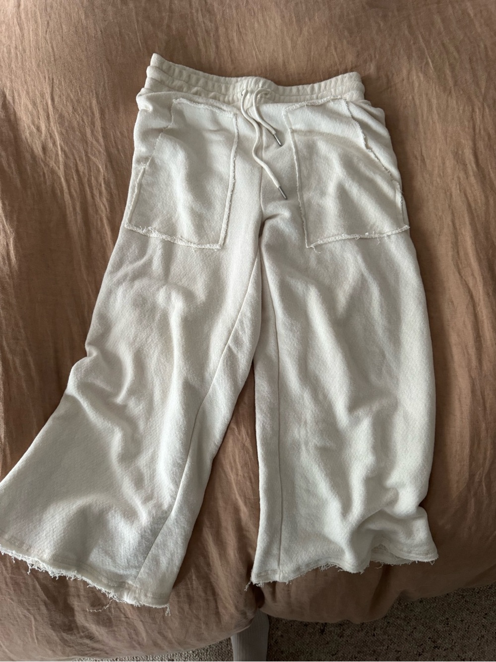 Z supply Paloma loop terry wide leg crop pants